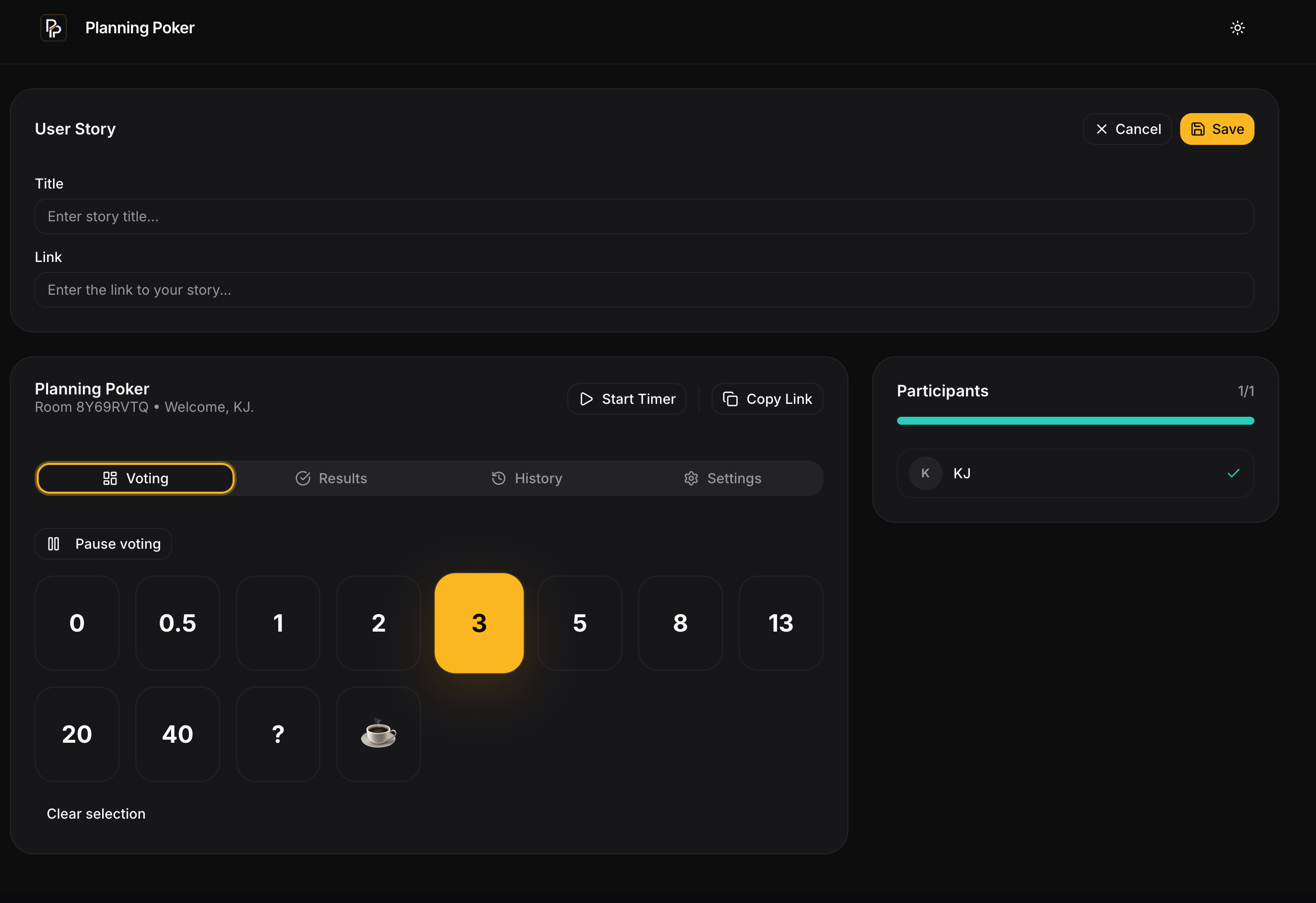 Planning Poker Backend & App