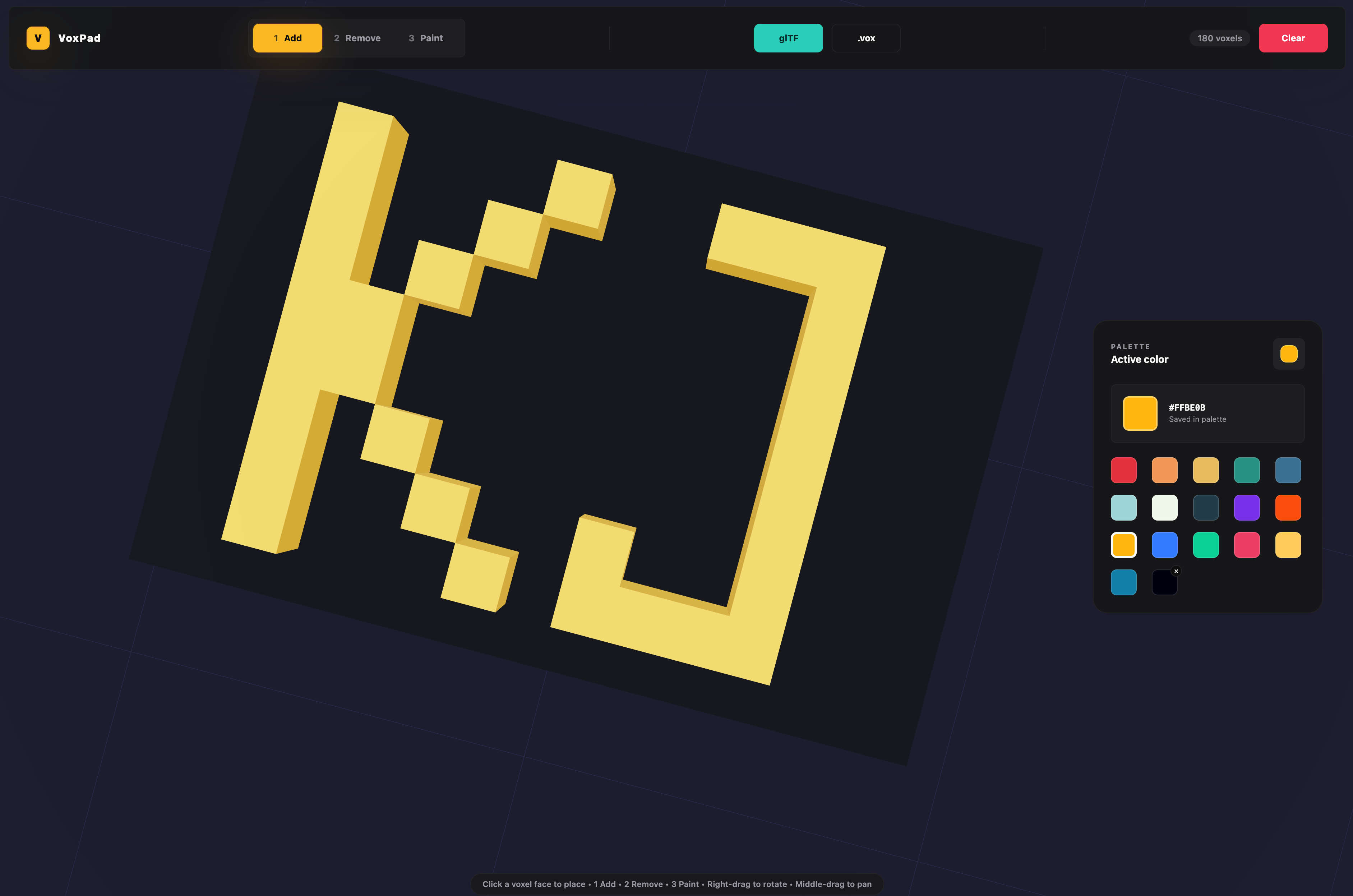 Voxpad Voxel Editor Interface Preview